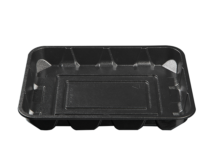 Black plastic tray