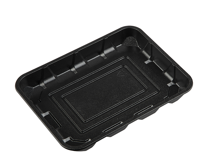 Black plastic tray