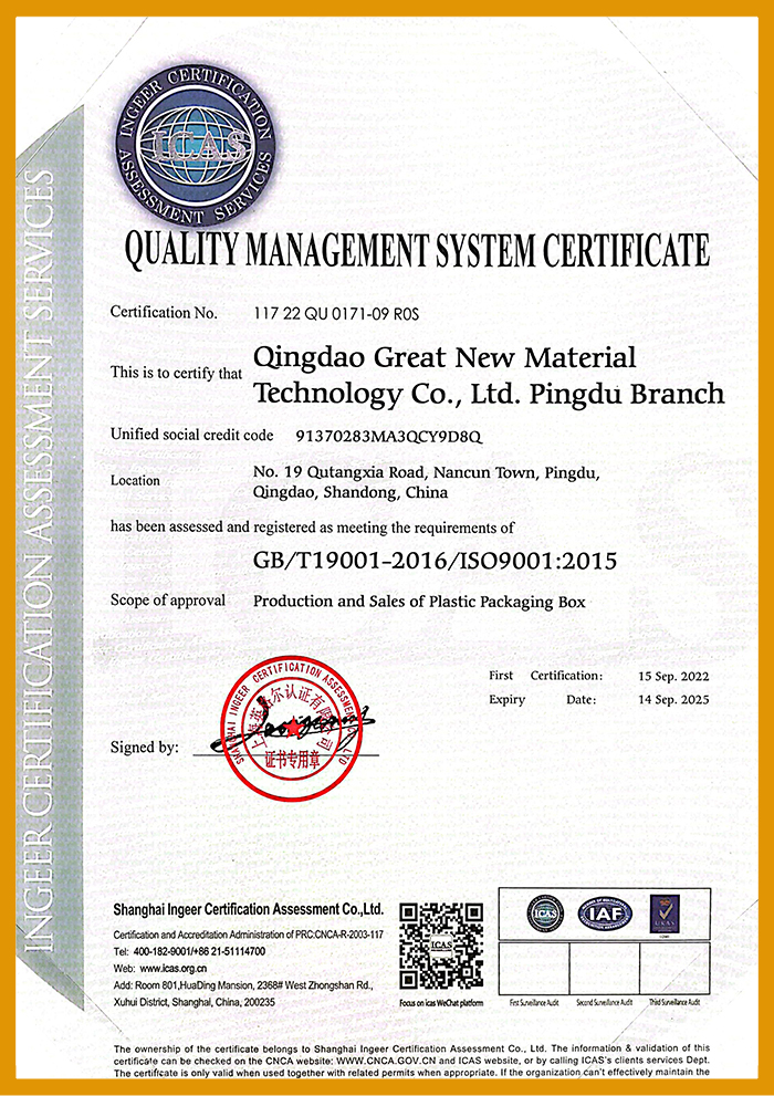 Quality Management System Certification 9001